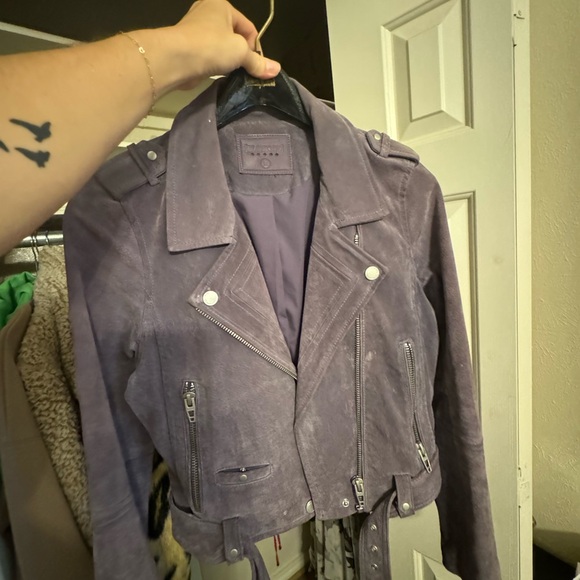Blank NYC Lavender Suede Leather Jacket - Picture 1 of 1